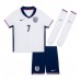 Camisa de Futebol Inglaterra Bukayo Saka #7 Equipamento Principal Infantil Europeu 2024 Manga Curta (+ Calças curtas)